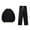 Black, variant on Ediodpoh Men's Suits Mens Plush Warm Fitness Suit Outdoor Running Fitness Training Elastic Tight Fitting Pants Track Suits Mens Black XXL