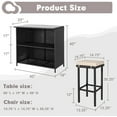 thumbnail image 5 of Suncrown 3 Pcs Wicker Bar Set with Cushioned Stool and Patio Bar, Brown, 5 of 6