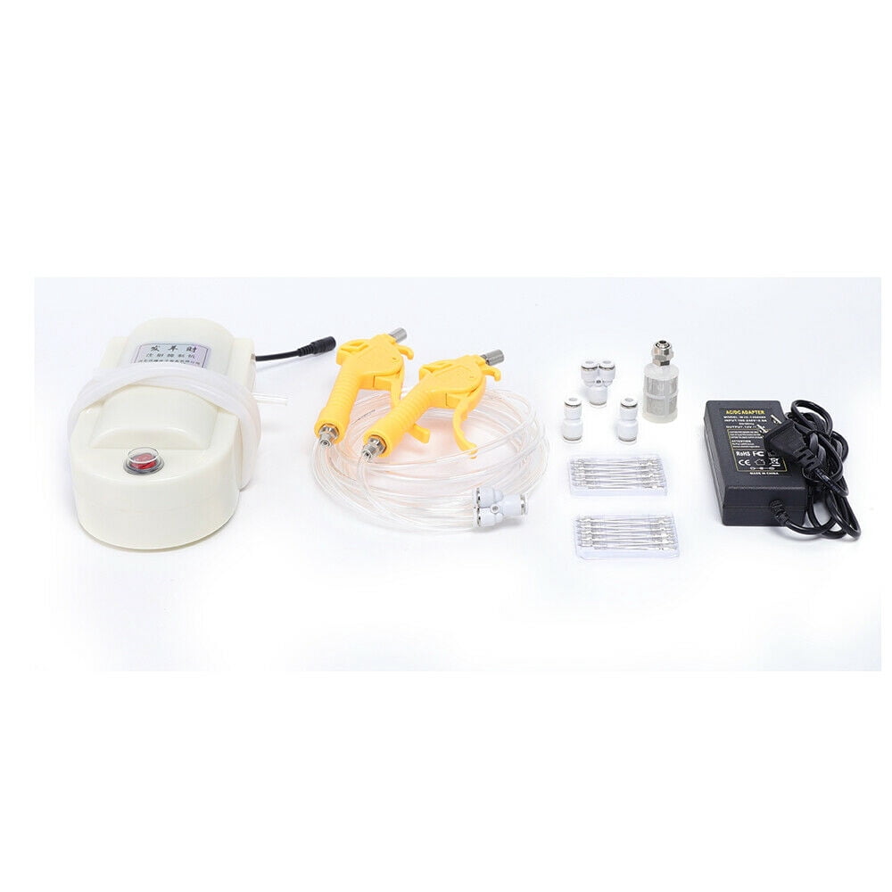 Miumaeov Automatic Marinade Meat Injector Pump Double Gun 50W Meat Processor Food Electric Saline Syringe Pump Electric Double Gun for Cooking Grill Barbecue Syringe Injects Flavor in Meat