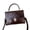 coffee, variant on Genuine Cowhide Leather Flap Handbag,Crocodile Embossed,Convertible Crossbody Shoulder Bag