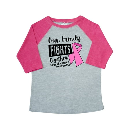 

Inktastic Our Family Fights Together Breast Cancer Awareness Gift Toddler Boy or Toddler Girl T-Shirt