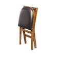 thumbnail image 2 of Stakmore Bonded Leather Retro Upholstered Back Folding Chair - Brown (2-Pack), 2 of 5