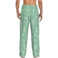 thumbnail image 3 of Uemuo Tropical Pineapple Pattern Men's Wide Leg Palazzo Lounge Pants with Pockets Light Weight Loose Comfy Casual Pajama Pants-Large, 3 of 9