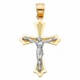 thumbnail image 1 of Precious Stars Pendentif Religieux Crucifix en Or Bicolore 14k, 1 of 1