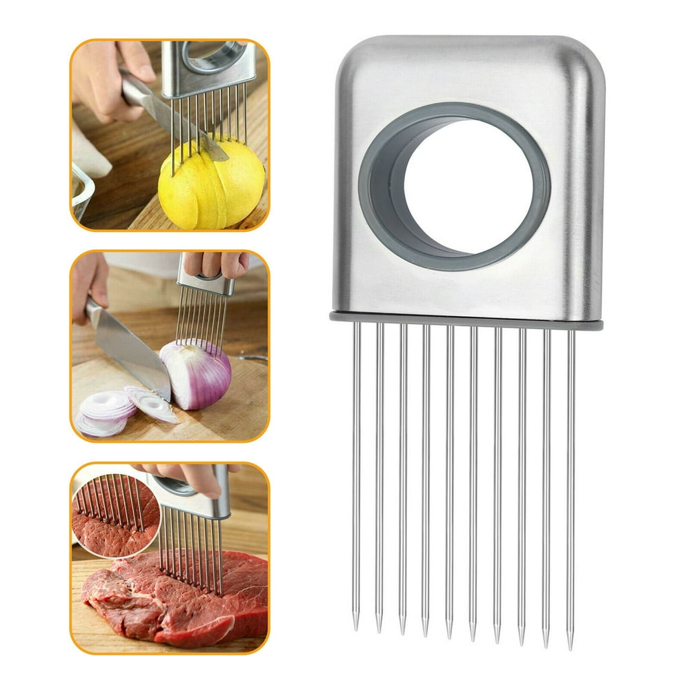 Onion Holder Slicer Vegetable tools Tomato Cutter Stainless Steel