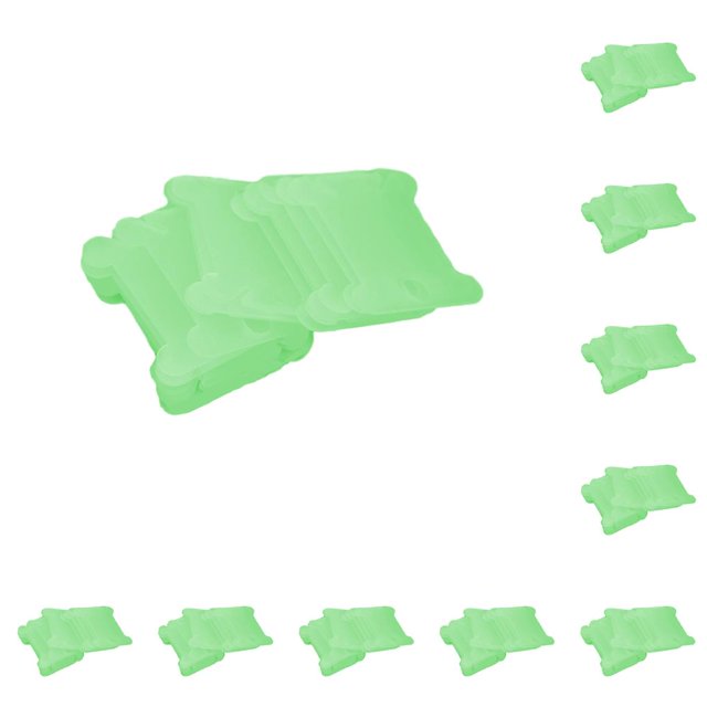 Wosthever 20 unidades de tarjetas de bobina de bobina de hilo, accesorios de oficina de plástico, sin rebabas, organizadores de cables de superficie lisa, verde 20 piezas 10piezas Wosthever CBP260389