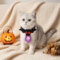 thumbnail image 5 of Halloween Pet Collar Costume Accessory, Skull Ghost Pumpkin Spider Bat Design Neck Bib Bandana for Small Medium Dogs Cats, Cute Holiday Dress Up Decor for Trick Or Treat Party Pet Photo Prop, 5 of 6