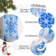 thumbnail image 2 of Small Stall Shower Curtain 36x72 Inch Narrow Half Size Christmas Blue Snowflakes Bath Curtains Bathroom Decor, Winter Modern Minimalist Textured Waterproof Shower Curtain Set with Hooks 36 Inch, 2 of 8