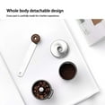 thumbnail image 3 of Fiaya Women Portable Manual Coffee Grinder, 1Pc Mini Stainless Steel Hand Coffee Grinder, Adjustable Settings with Brown Anti Slip Sheath for Home Office Travel (Silver), 3 of 8