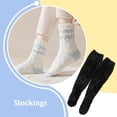 thumbnail image 3 of Jumpingount Calcetines calentadores de piernas suaves y borrosos de nailon, 2 uds., para máxima comodidad, calcetines por encima de la rodilla de Medias, 3 of 6