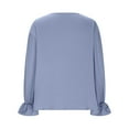 thumbnail image 6 of hotojiny Button down Shirt for Women Fashion Puff Long Sleeve Basic Top 2025 Spring Crew Neck Clothes, 6 of 7