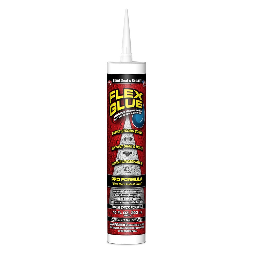 Flex Glue Strong Rubberized Waterproof Adhesive, 10 oz, White Walmart