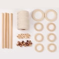 thumbnail image 2 of 109 yardas de cordón de macramé 100 % natural de 3 mm con cuentas de madera para hacer colgadores de plantas. Estilo2, 2 of 7