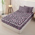 thumbnail image 2 of Erosebridal Chic Leopard Pattern Zipper Queen Comforter Set with Fitted Sheet and 2 Pillowcases,Wild Mark Print Zipper Bedding Set,Hot Pink Black,Black Reversible, 2 of 6