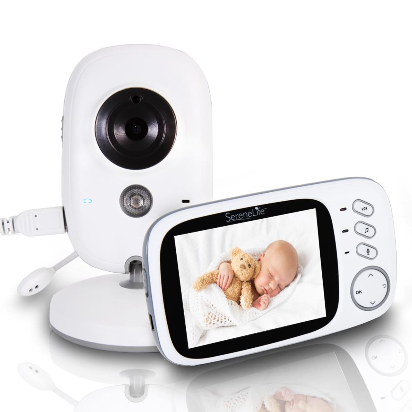 SereneLife SLBCAM20 - Wireless Baby Monitor System - Child Home Monitoring Camera & Portable Video Display System - BrickSeek