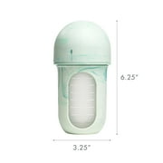 Boon NURSH Reusable Silicone Pouch Baby Bottle – Stage 2 Medium Flow – 8oz – Mint Tie Dye