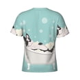 thumbnail image 6 of Vsdgher French Bulldog Taking a Bath Print Men's Dry Fit Mesh Athletic Shirts Moisture Wicking Tennis T-Shirt Tops, 6 of 9