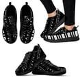 thumbnail image 1 of Music Piano Keyboard Pattern Ladies Lightweight Sneakers Mesh Flats Shoes Spring Breathable Lace-up Shoes for Women, 1 of 5