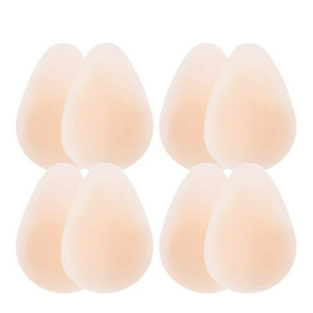 Invisible Breast Lift Pads  Sticky Bra Silicone Adhesive Bra for Women Invisible Bras for Backless Strapless Dress Nippless Covers Push Up Bra  Skin * 4 Pairs