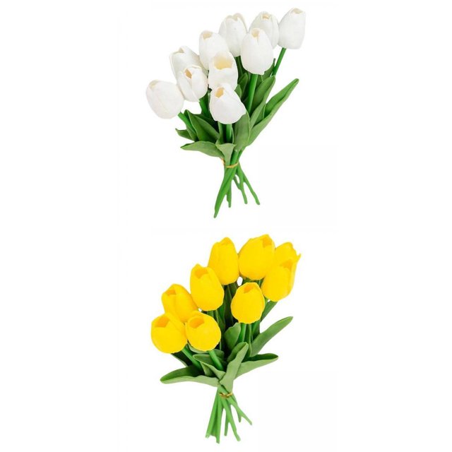 Ramo de tulipanes artificiales, decoración de jardín para el hogar, accesorios de fotografía Baoblaze Ramo de tulipanes