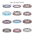 thumbnail image 4 of Ruiboury 2 Pieces Braided Bohemian Bracelet Anklets Woven Set Leg Chain Fabric Style Tassel Adjustable String for Friendship type 6, 4 of 6
