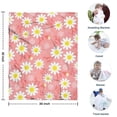 thumbnail image 4 of Pink Daisy Flower Yellow Centers Pattern Blanket,Comfortable Soft Flannel Throw Blanket,All Season,Warm Lightweight Blankets for Sofa Bed Couch Living Room Chair,30"x40", 4 of 4