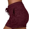 thumbnail image 3 of Jxximdong Shorts for Women Women Soft and Comfy Activewear Lounge Shorts with Pockets and Drawstring Red S Pants, 3 of 9