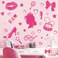 thumbnail image 1 of Adhesivo de pared autoadhesivo Barbie Pink Heart & Accessories, 1 of 1