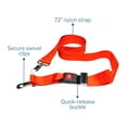 thumbnail image 3 of McKesson Spine Board Straps with Quick Release Buckle for Medical Backboards with Pins, Stretchers - Speed Clip Strap, Orange Nylon, 72 in, 1 Ct, 3 of 5