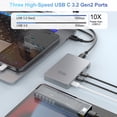 thumbnail image 4 of Adaptador divisor 7 en 1 tipo C PD 100W Multipuerto tipo C Hub tres de alta velocidad Hugtrwg Para estrenar, 4 of 9