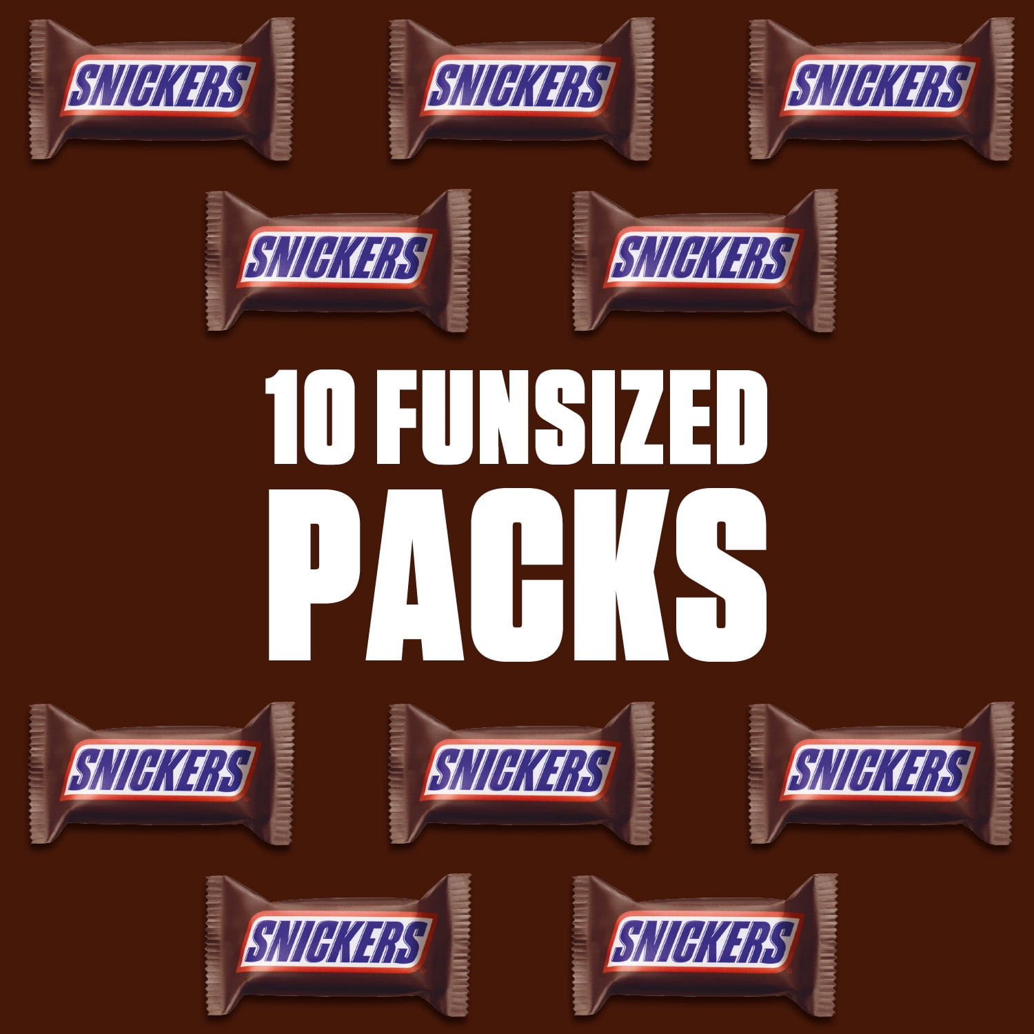 (3 pack) Snickers Fun Size Milk Chocolate Bars - 10 Ct
