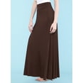 thumbnail image 4 of Made by Johnny Women's Fold-Over Maxi Skirt L BROWN, 4 of 7