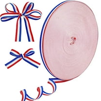 Red White and Blue Ribbon 1roll Patriotic Ribbon Use for Wrapping Party Decoration DIY Crafting and Sewing(0.4in X 50yd)