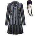 thumbnail image 2 of Conjunto de disfraz de Cosplay de Wednesday Addams, uniforme escolar de la Academia Nevermore, disfraz de fiesta de Carnaval de Halloween para adultos y niños Wyelv, 2 of 4