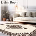 thumbnail image 2 of ODIKA 2'x3' Machine Washable Non-Slip Area Rug, Vintage Medallion Anti Slip Fade Proof High Traffic Rug, Beige, 580128, 2 of 7