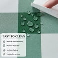 thumbnail image 4 of Gingham Checkered Rectangle Tablecloth - Waterproof Buffalo Plaid Table Cloth Stain Resistant Washable Table Cover for Picnic/Camping/Outdoor - Hunter Green, 60 x 120 Inch, 4 of 6
