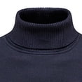 thumbnail image 5 of Wavsuf Sweaters for Men Turtleneck Solid Slim Thermal Knitted Navy Sweaters Tops Size L, 5 of 5