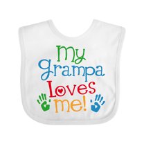 Inktastic My Grampa Loves Me Boys or Girls Baby Bib