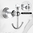 thumbnail image 2 of 3X Gancho de Toalla de Cristal, Plateados para Batas, Colgador de Pared para Toallas de BañO para Ropa, Armario, Cocina Montada en la Pared, 2 of 7