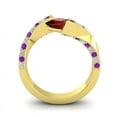 thumbnail image 4 of Diamond-Capitals 1.20 Carat Elegant Natural Diamond Garnet & Amethyst Gemstone Anniversary Ring for Women Solid 18K Yellow Gold Size 10, 4 of 8