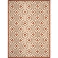 thumbnail image 3 of SAFAVIEH Courtyard Brody Geometric Indoor/Outdoor Runner Rug, Beige/Terracotta, 2'3" x 6'7", 3 of 9