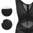 thumbnail image 5 of Unique Bargains Women Shapewear Tummy Control Mesh Belt Full Bust Body Shaper Bodysuit 3XL Black, 5 of 7