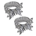 thumbnail image 3 of 2 piezas accesorios de cortina de mariposa hebilla de resorte de corbata oro plata perla, 3 of 10