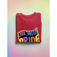 thumbnail image 3 of Live With Pride Colorful Banner Sweatshirt Women -Smartprints Designs, Female 3X-Large, 3 of 4
