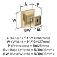 thumbnail image 3 of Amerock Pedestal 1-1/16 inch (27mm) Length Champagne Bronze Cabinet Knob - 25 Pack, 3 of 4