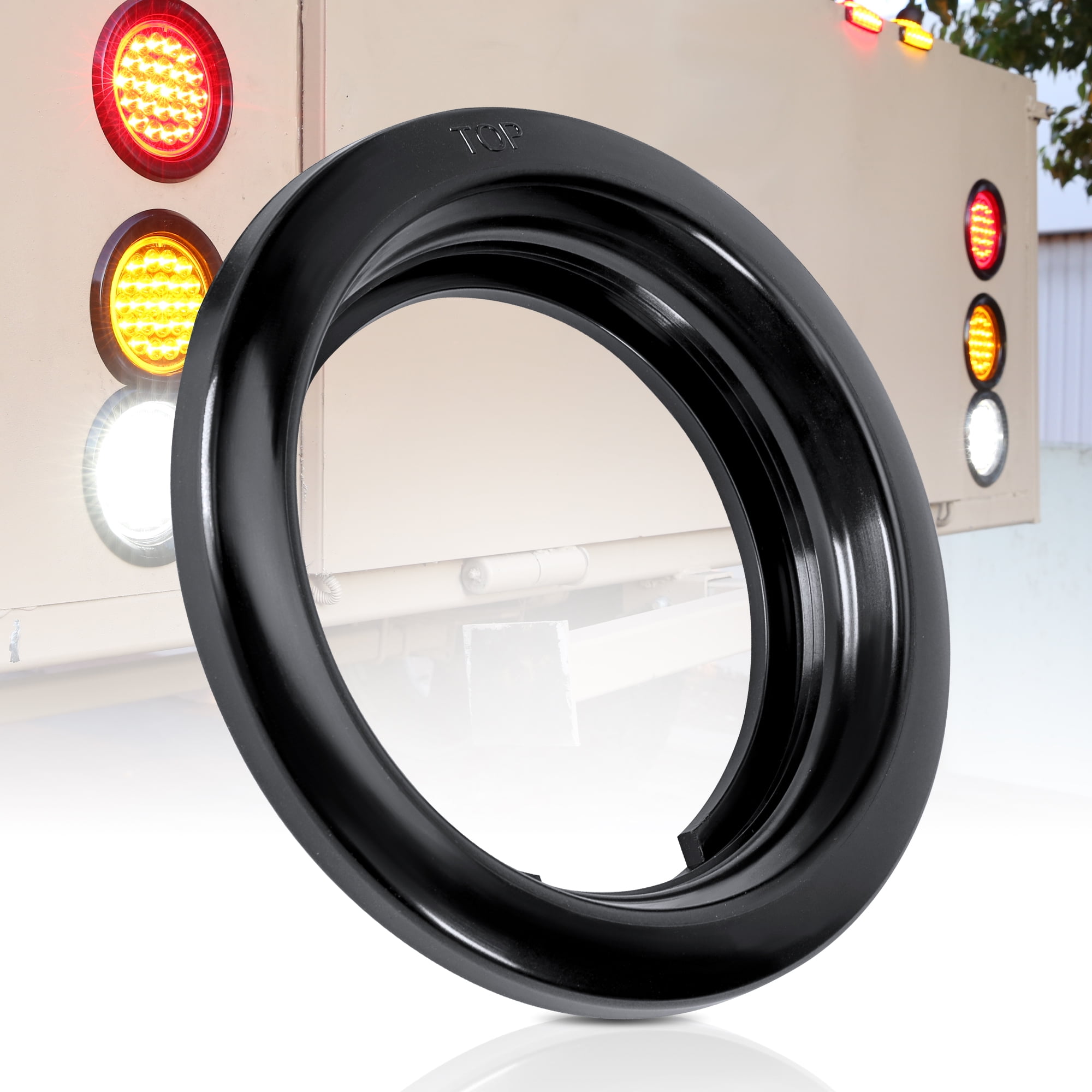 Black Rubber Grommet for Universal 4" Round Taillights [Easy