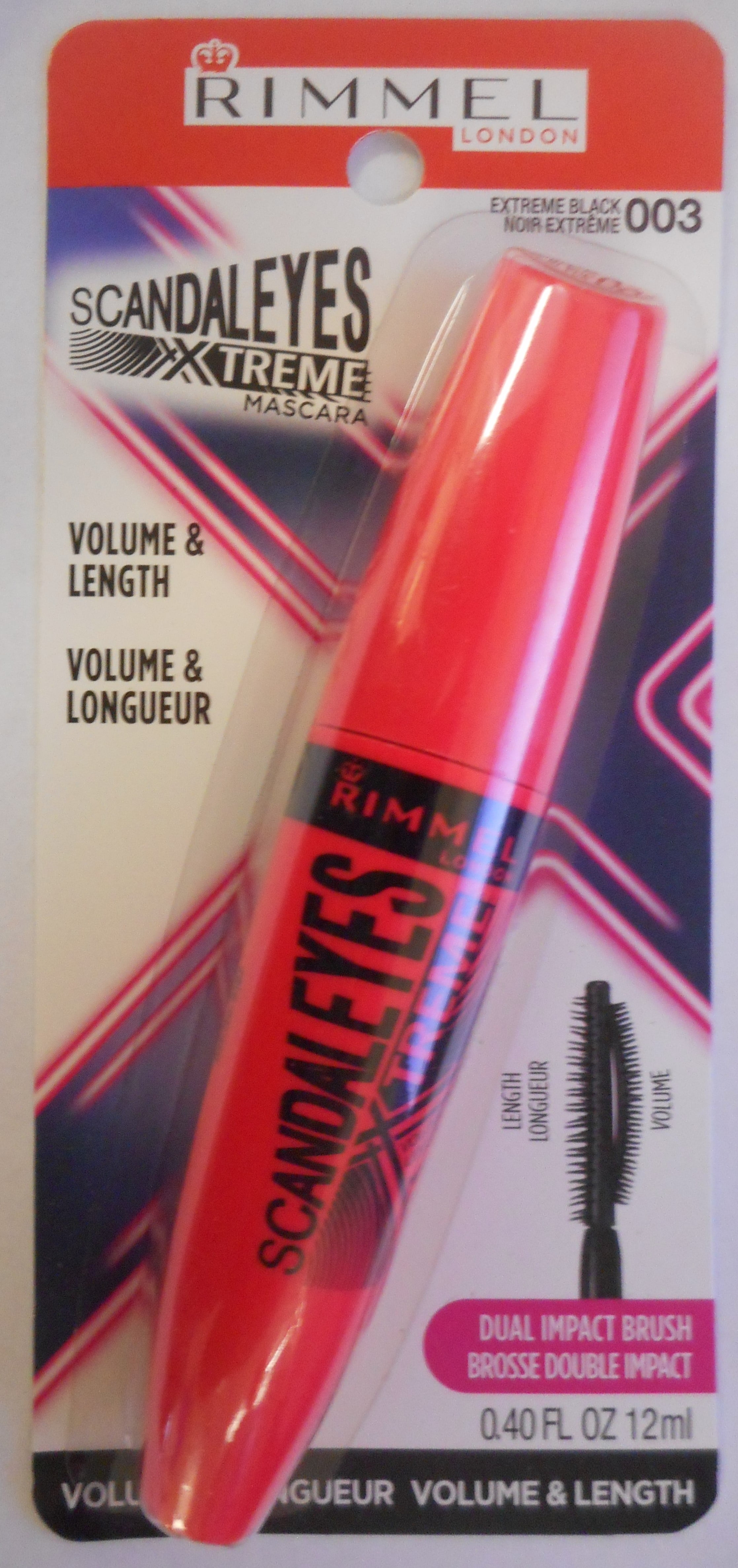 Rimmel Scandal Eyes XX-Treme Mascara, 003/Extreme Black, 0.4 Fluid Ounce