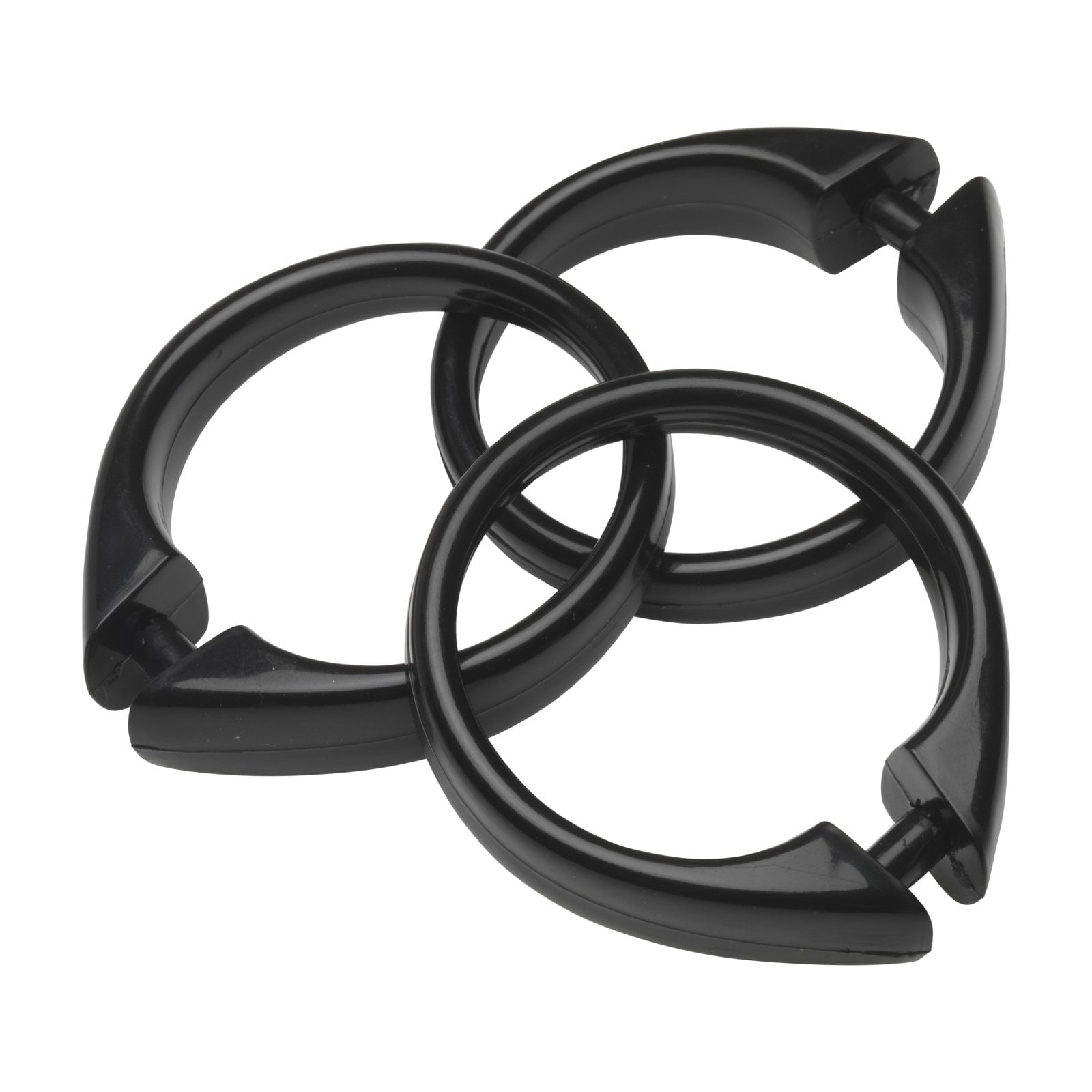 "Snap" Plastic Shower Curtain Hooks in Black