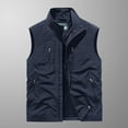 thumbnail image 2 of BiZtdJrK Big and Tall Vest for Mens Lightweight Sleeveless Zip Up Jacket Casual Outerwear Outdoor Golf Vests with Multi Pockets Sales Of The Day Dark Blue M, 2 of 6