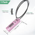thumbnail image 4 of Uxcell Gate Locks for Outdoor Fence, 23.6IN Length Steel Cable Rope 4-Digit Combination Lock [Pink], 4 of 7
